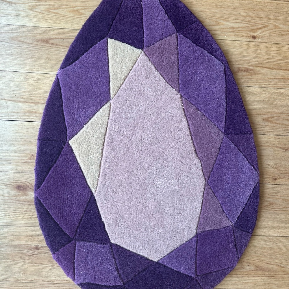 ***BRAND NEW*** Handmade Amethyst gem rug by Wear the House